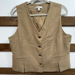 Cato Tan Striped Vest